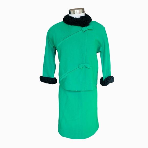 Banff Dresses & Skirts - Banff Vintage 3 Piece Skirt Jacket Set Wool Green 10